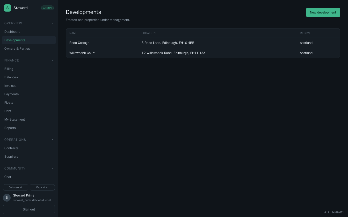 Developments